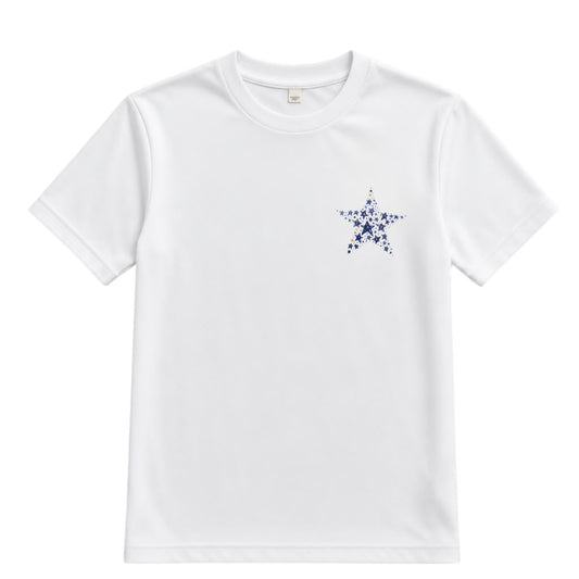 Kids Dry T-Shirt – Hand-Drawn Star by Layla | Quick-Dry | White & Beige