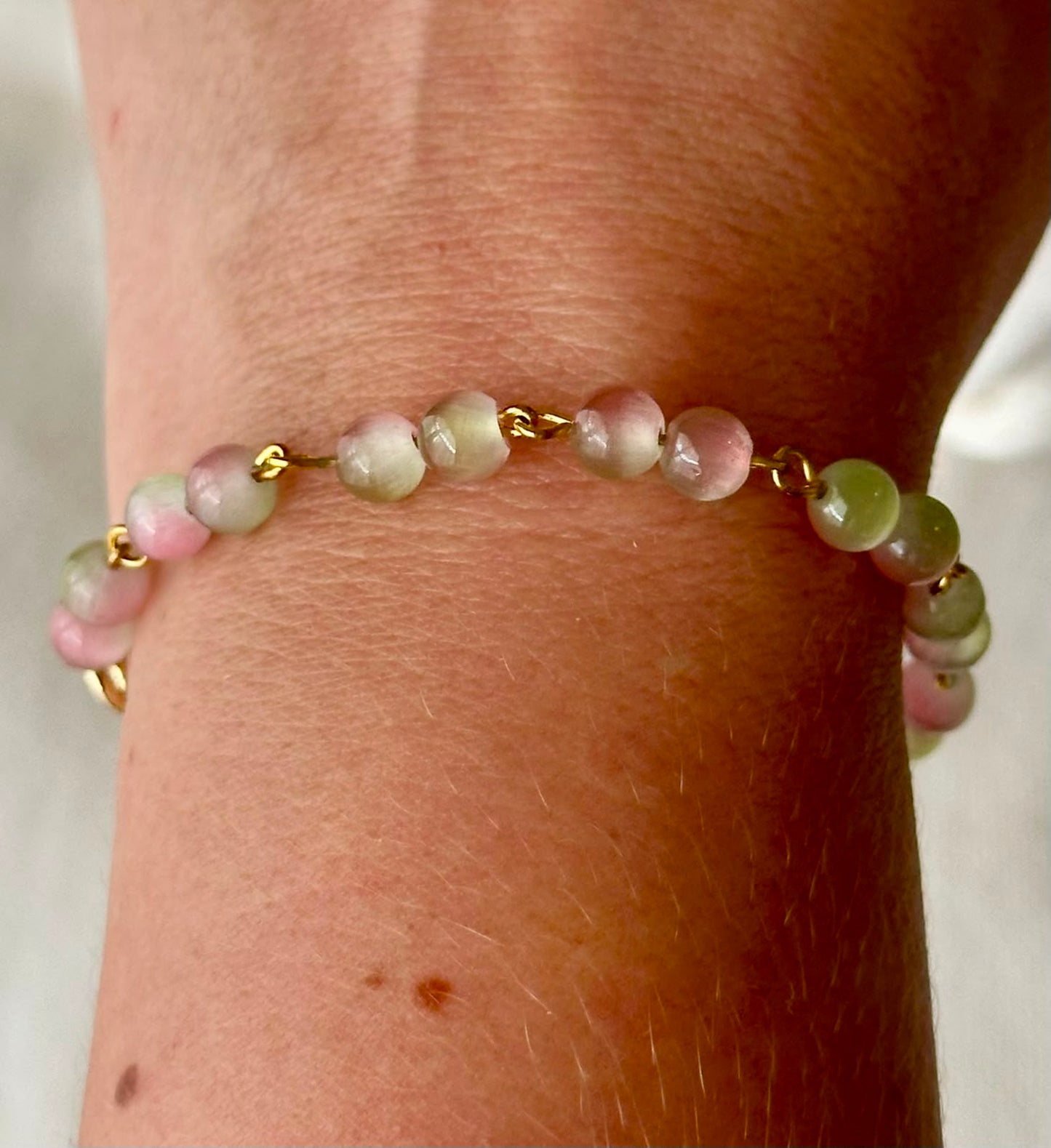 Spring Bloom — Natural Green Opal Bracelet