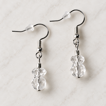 Clear Crystal Drop Earrings