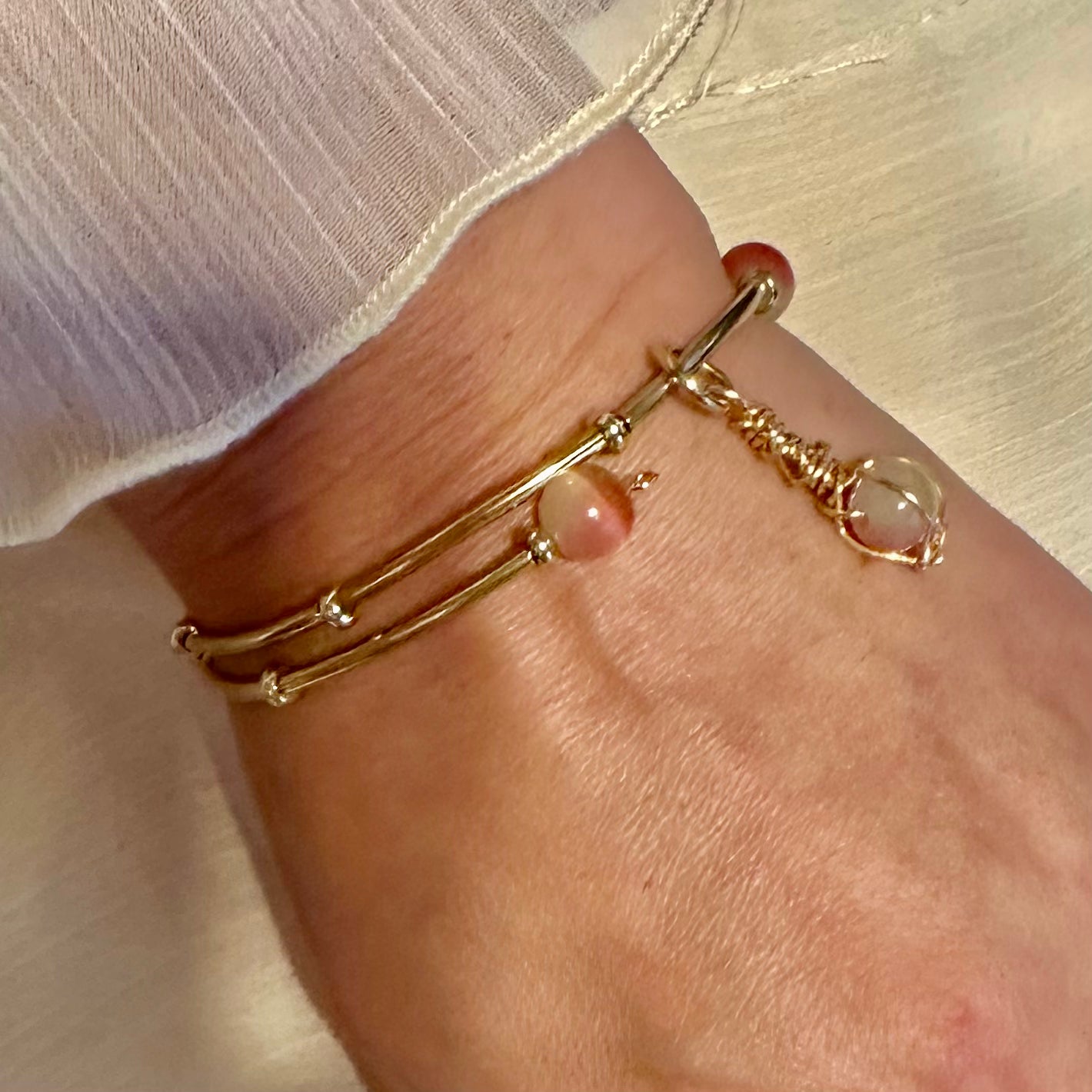 Green Opal Handmade Bangle