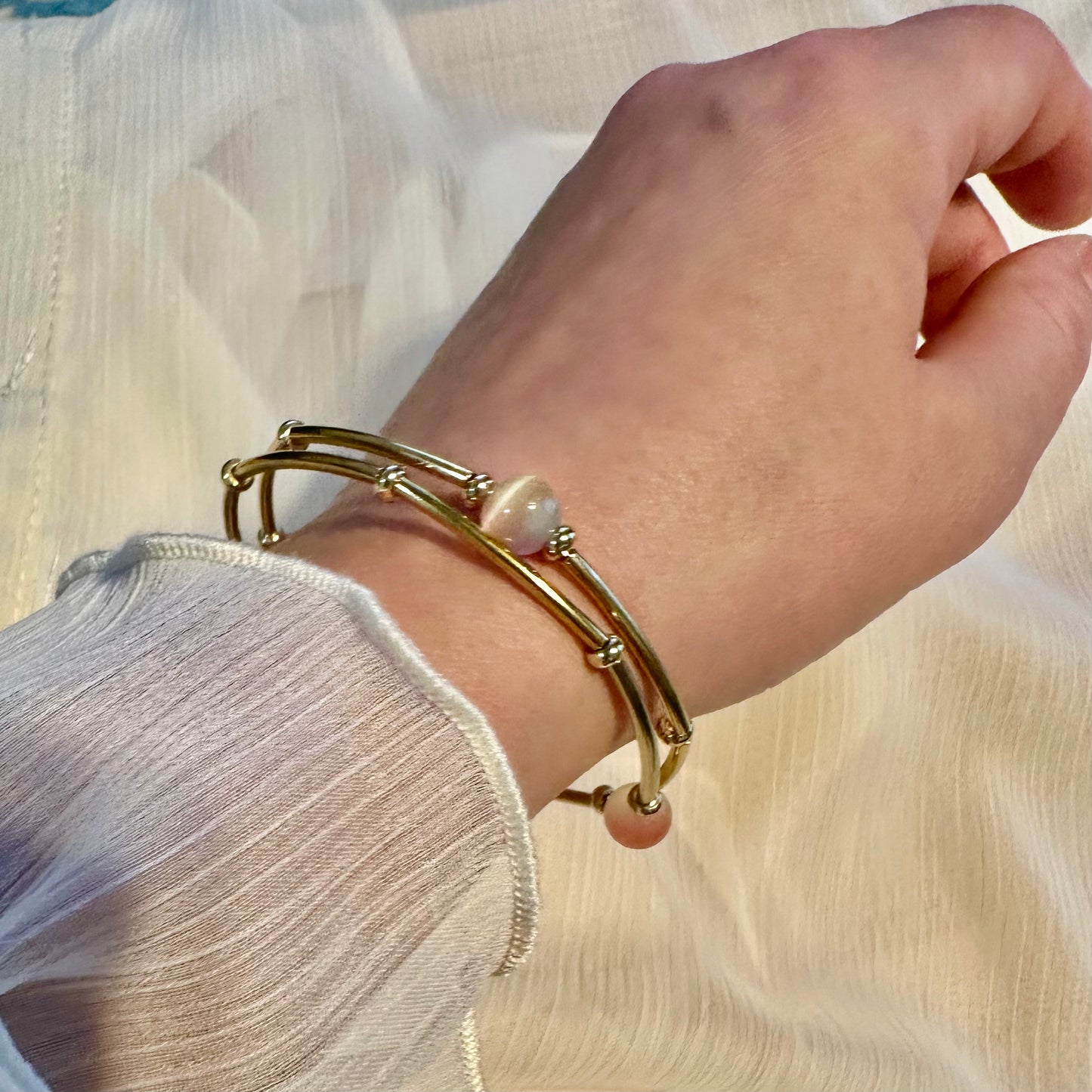 Green Opal Handmade Bangle
