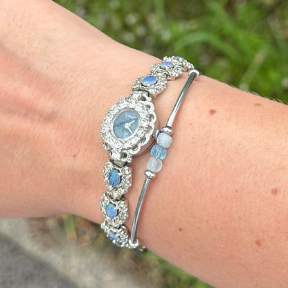 Morning Sky — Aquamarine Bangle