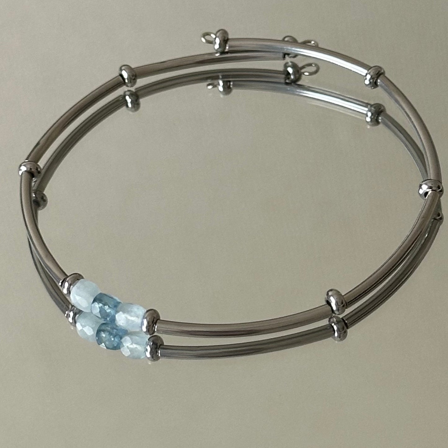 Morning Sky — Aquamarine Bangle