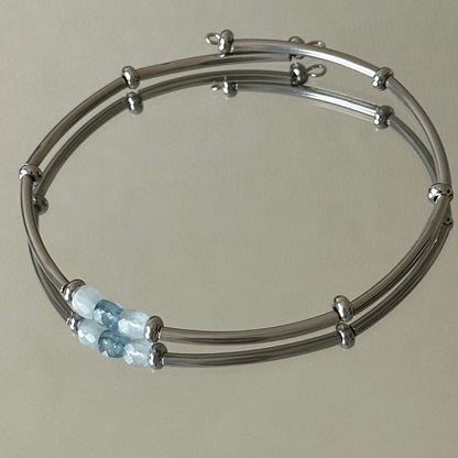 Morning Sky — Aquamarine Bangle