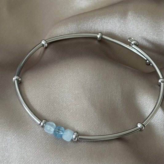 Morning Sky — Aquamarine Bangle