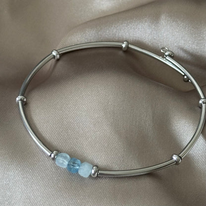 Morning Sky — Aquamarine Bangle