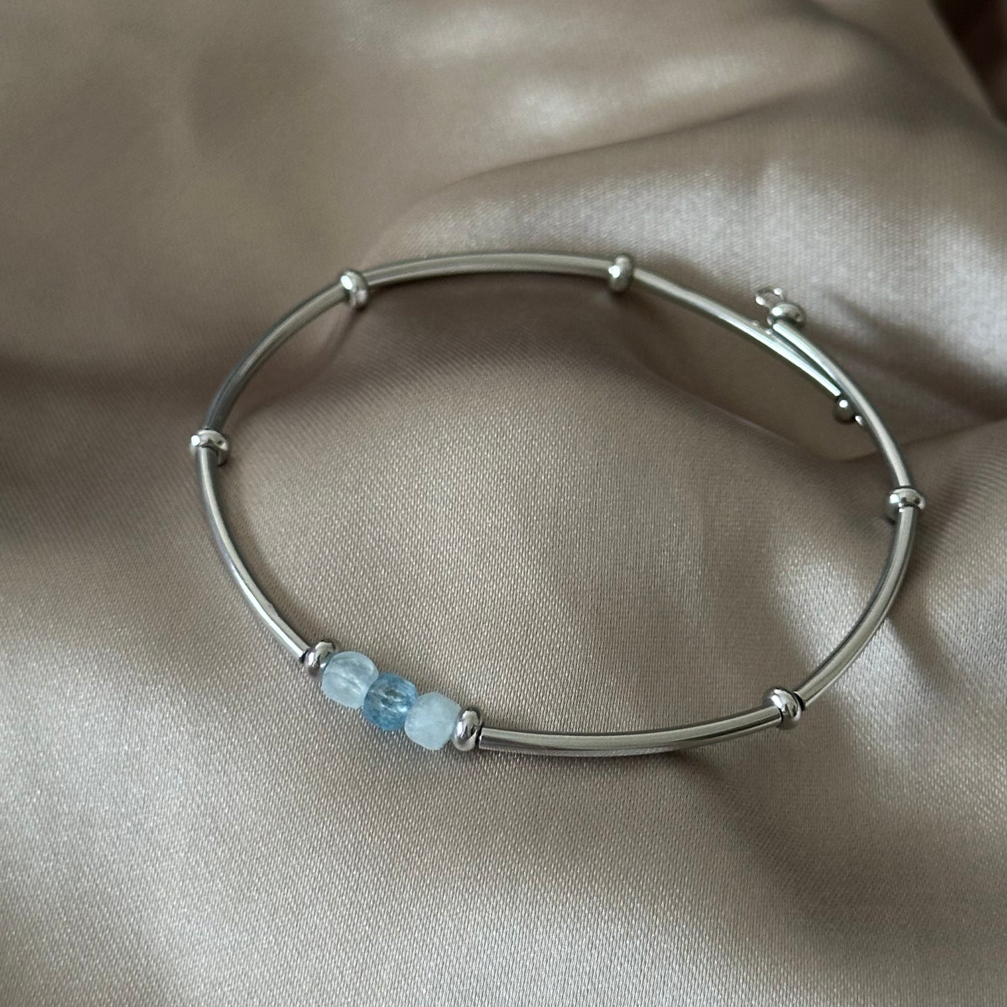 Morning Sky — Aquamarine Bangle
