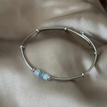 Morning Sky — Aquamarine Bangle