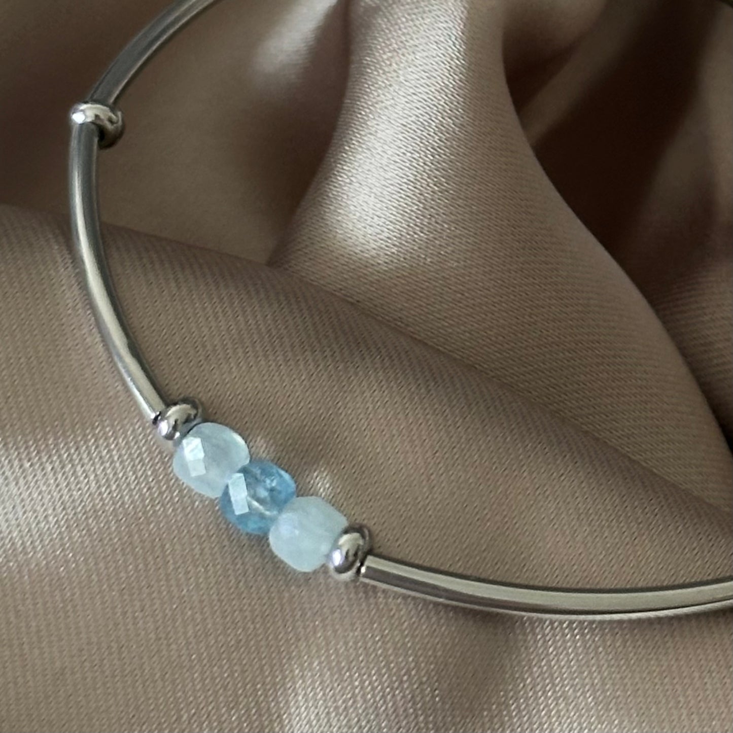 Morning Sky — Aquamarine Bangle