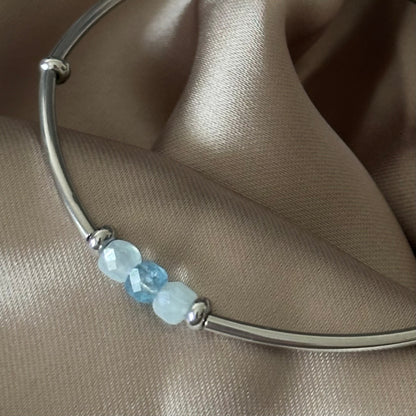 Morning Sky — Aquamarine Bangle
