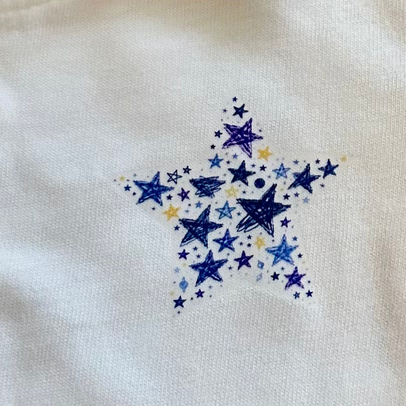 Baby Cotton T-Shirt – Minimalist Star | Shoulder Snap Buttons