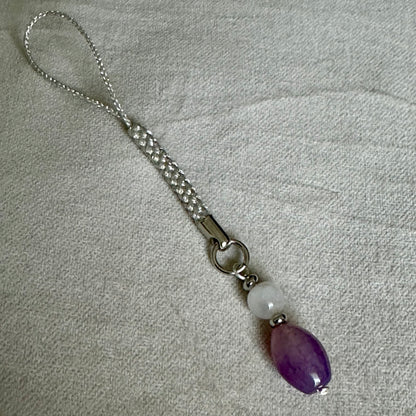 Amethyst & Moonstone Phone Charm