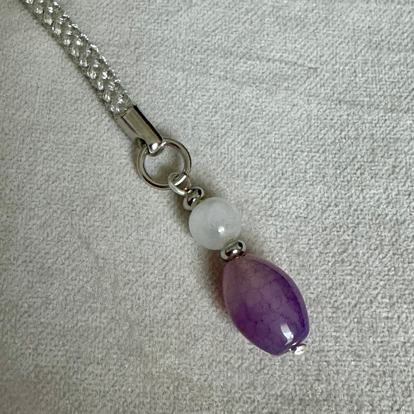 Amethyst & Moonstone Phone Charm