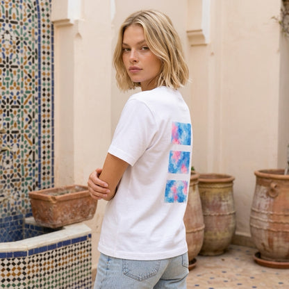 Blue & Pink Art T-Shirt – Front & Back Print