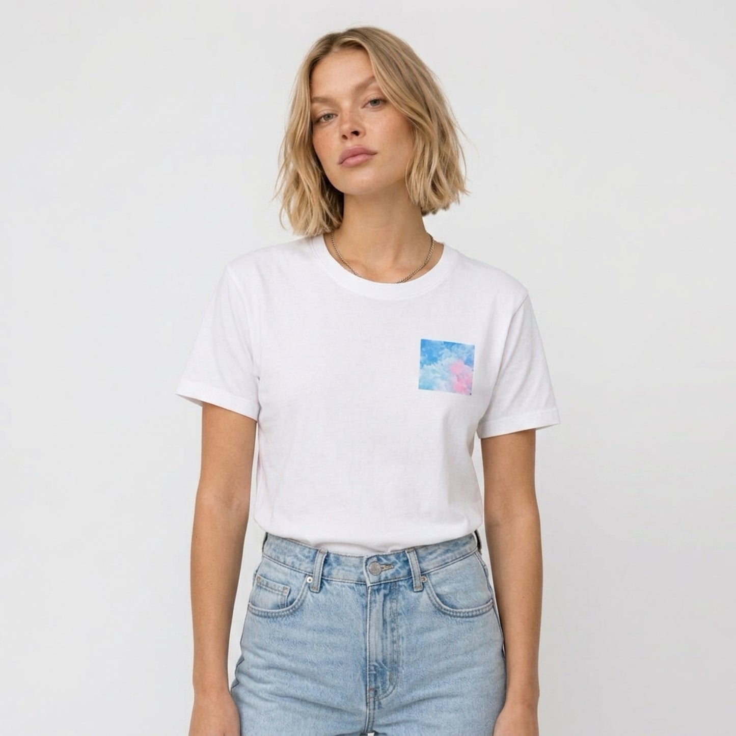 Blue & Pink Art T-Shirt – Front & Back Print