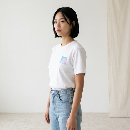 Blue & Pink Art T-Shirt – Front & Back Print