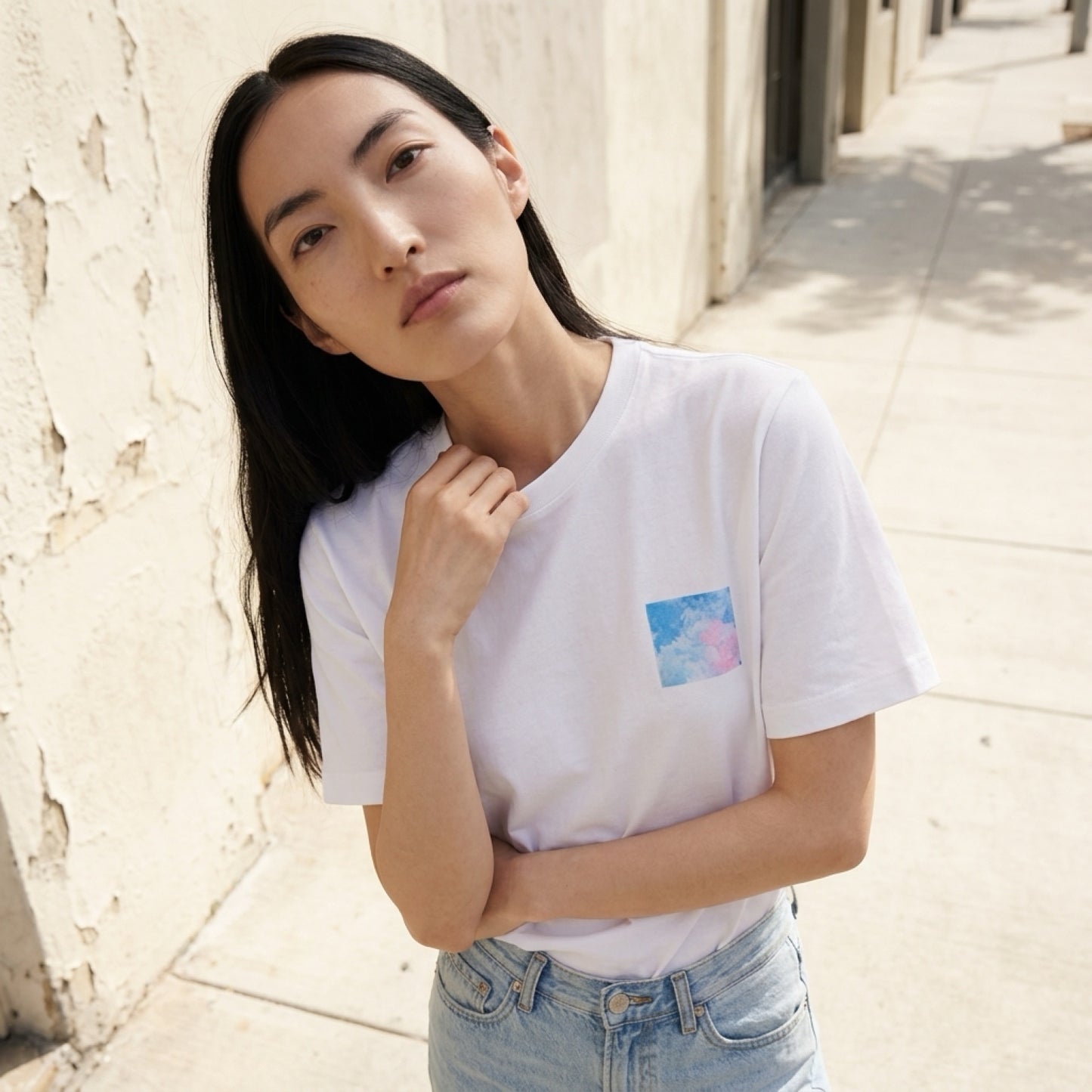 Blue & Pink Art T-Shirt – Front & Back Print