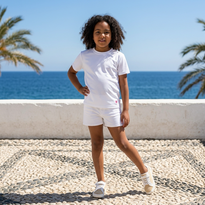 Mini Heart Dry T-Shirt | Kids & Unisex | White