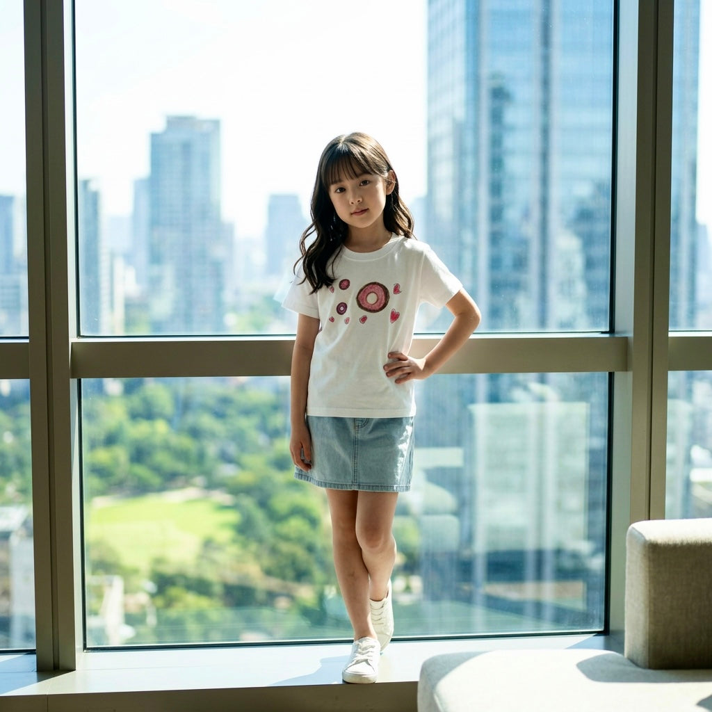 Kids Cotton T-Shirt – Donut & Heart Collection
