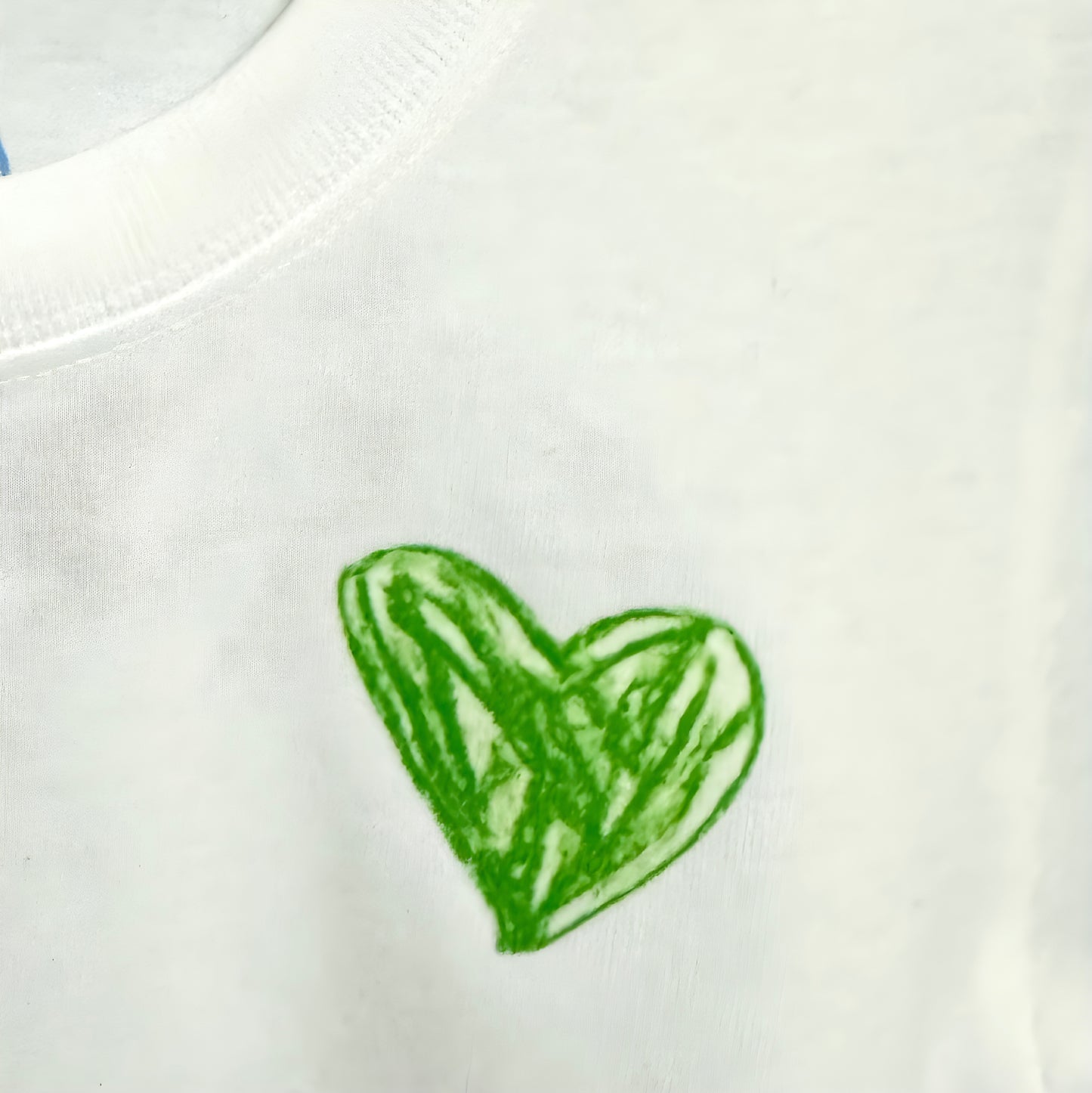 Rainbow Heart Cotton T-Shirt | White | Kids