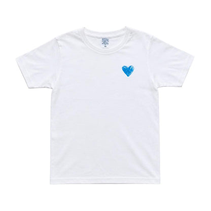 Rainbow Heart Cotton T-Shirt | White | Kids