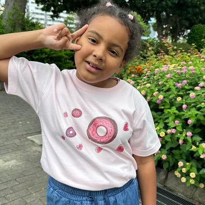 Kids Cotton T-Shirt – Donut & Heart Collection