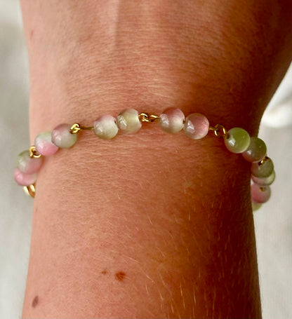 Spring Bloom — Natural Green Opal Bracelet