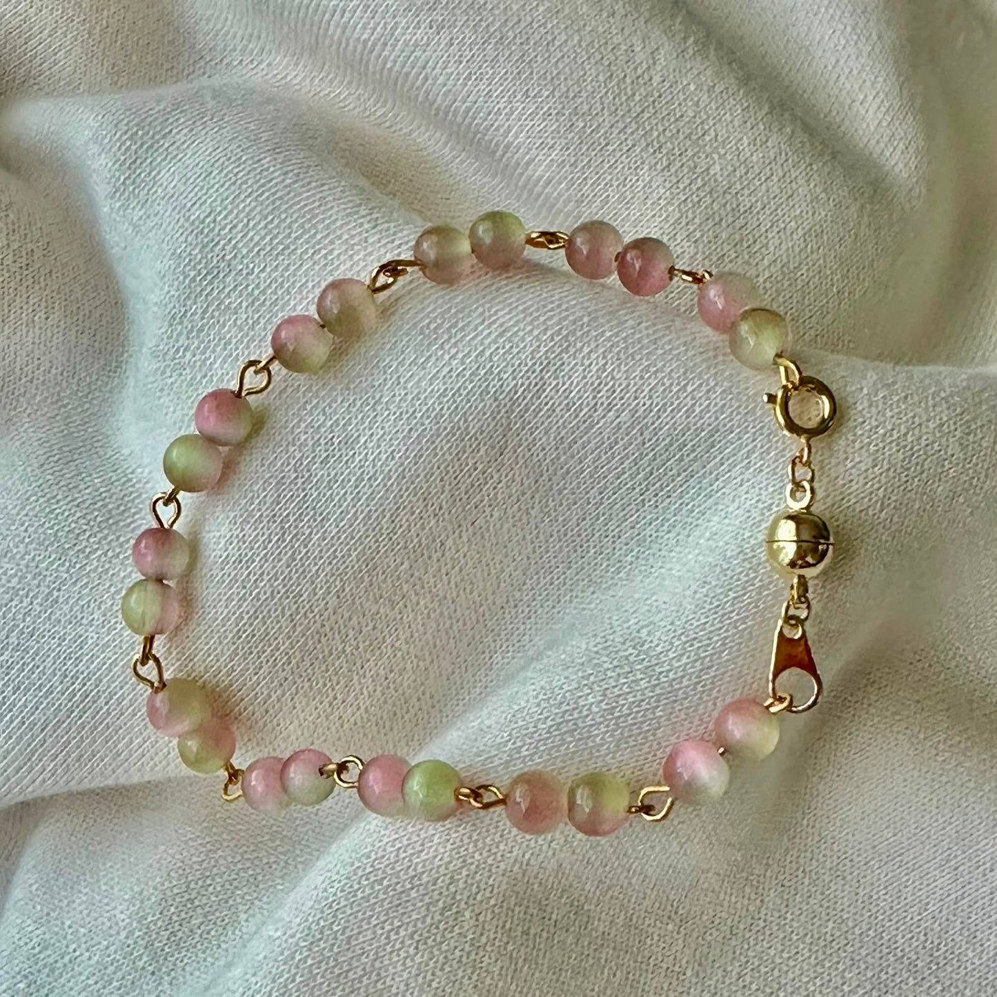 Spring Bloom — Natural Green Opal Bracelet