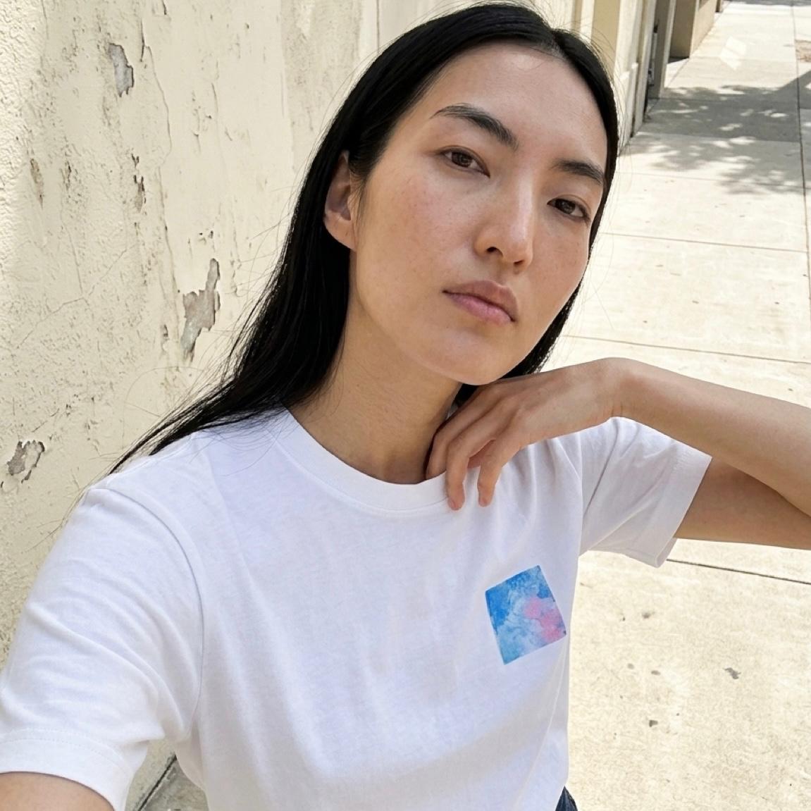 Blue & Pink Art T-Shirt – Front & Back Print