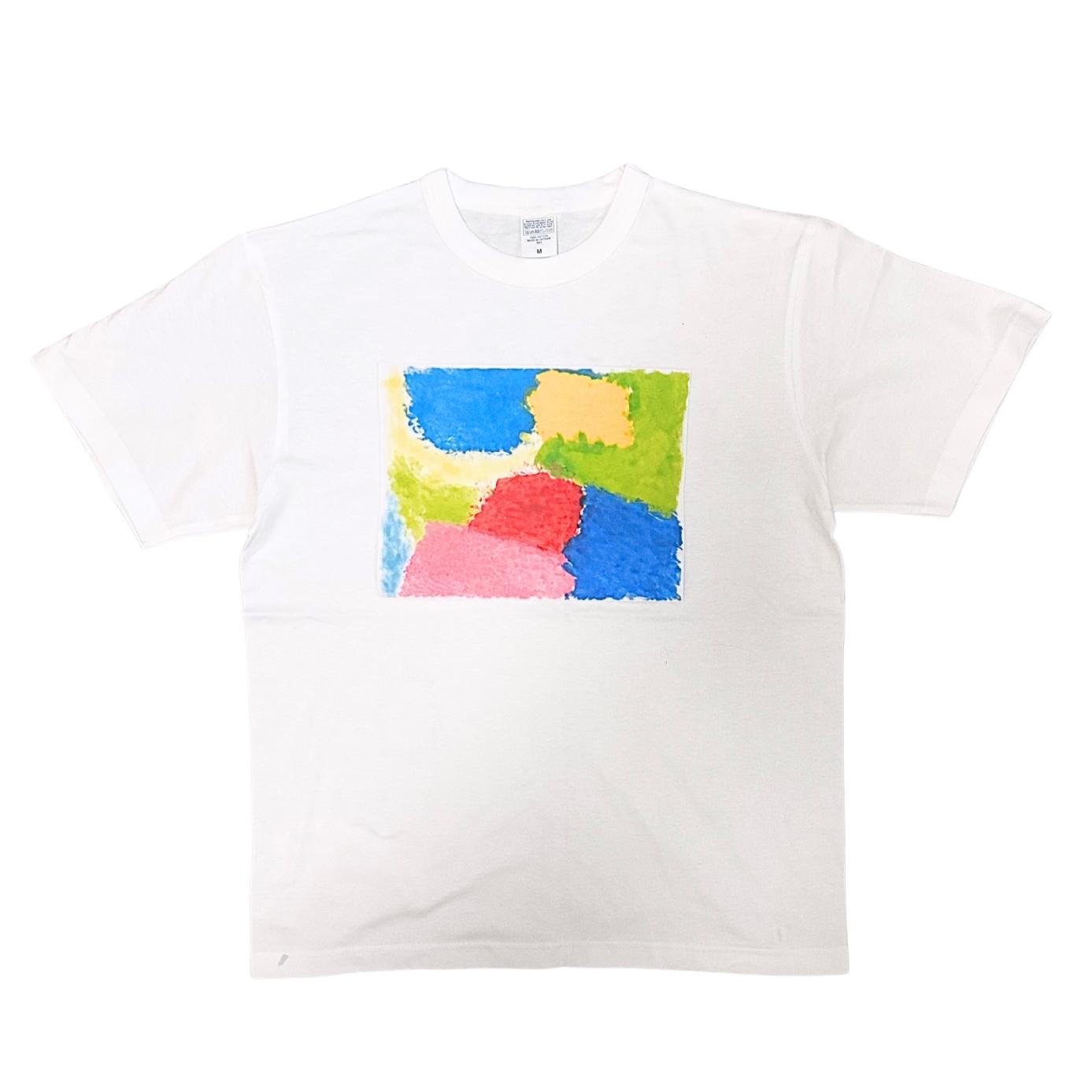 Color Block Art T-Shirt – White